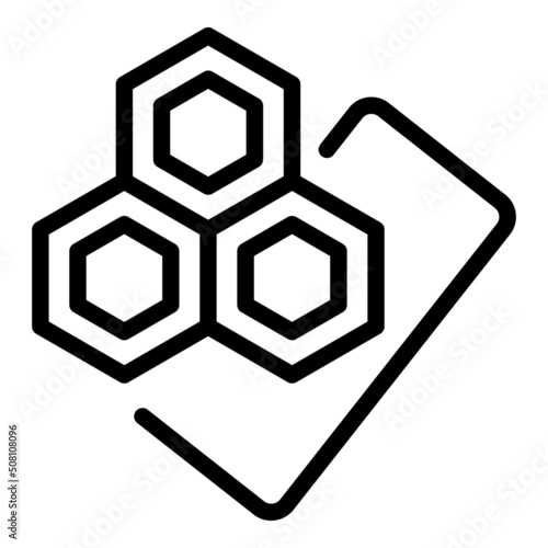 Wax honey comb icon outline vector. Candle cream. Aroma paraffin
