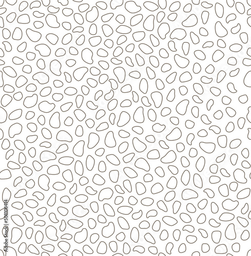 Seamless Pattern of outlined abstract organic shapes design. Abstract seamless pattern with circles textures. Vector print in pastel colors. Vector illustration