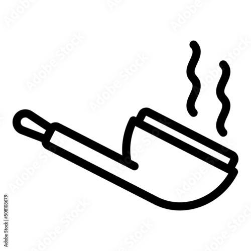 Smoking pipe icon outline vector. Cigar smoke. Vape health