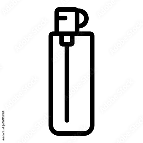 Vape icon outline vector. Cigar burn. Smoke filter