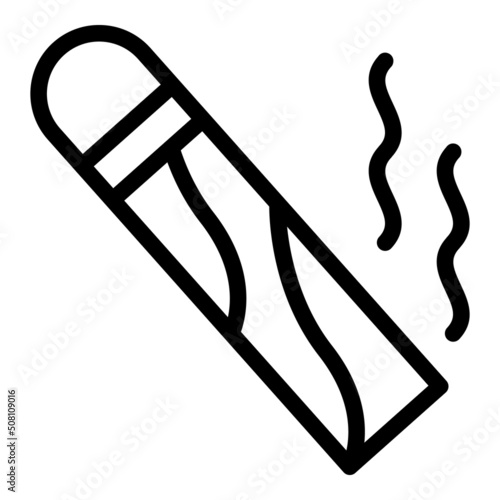 Cigar icon outline vector. Cigarette smoker. Cutter leaf