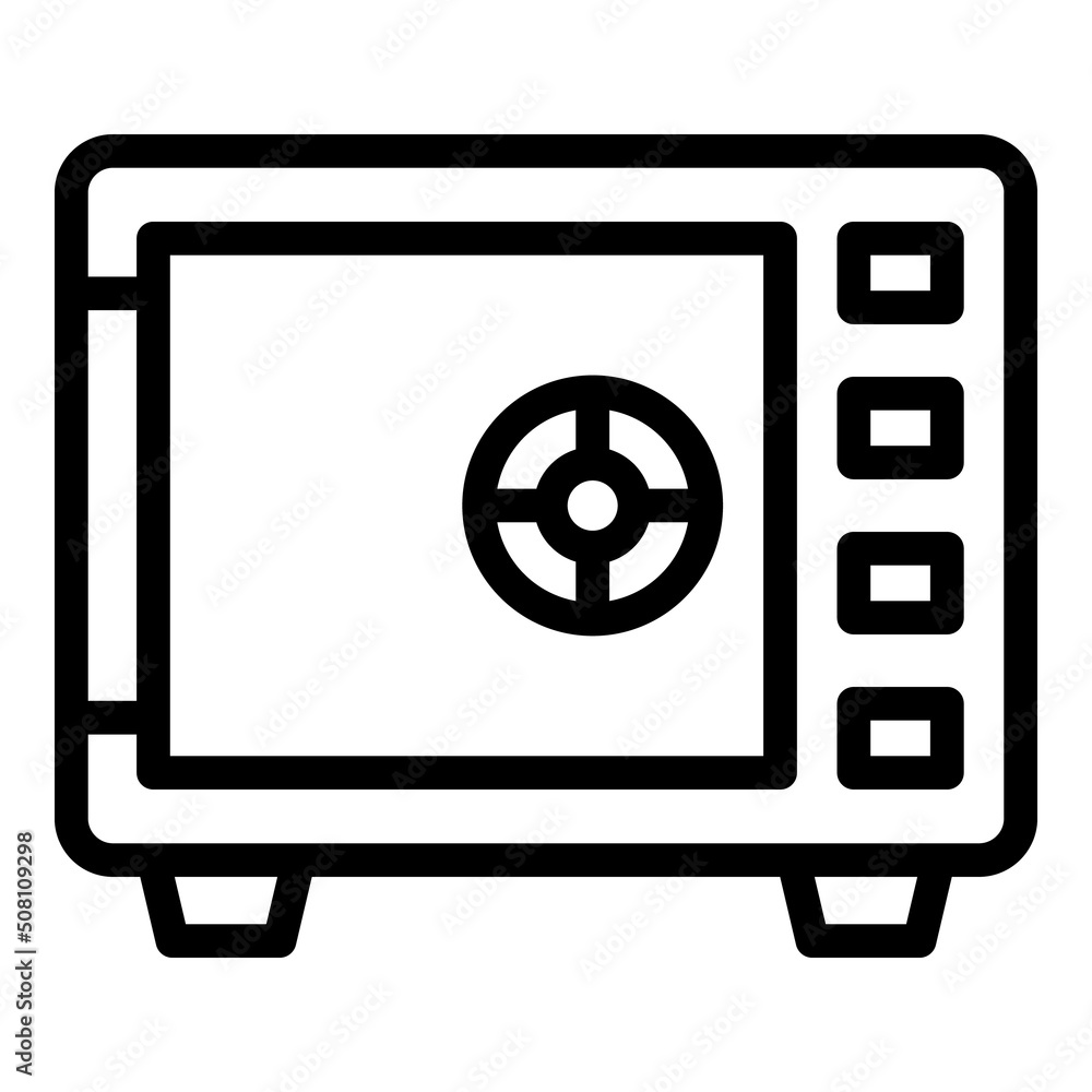 Money safe icon outline vector. Rich dream. Coin debt Money safe icon outline vector. Rich dream. Coin debt