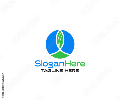 Nature vector logo editable template. Symbol of nature, growth, protection, peace. Eco and environmental concept. Symbol logo.