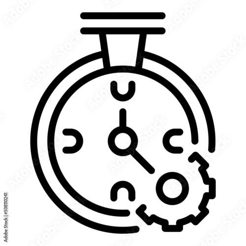 Watch productivity icon outline vector. Business team. Job task