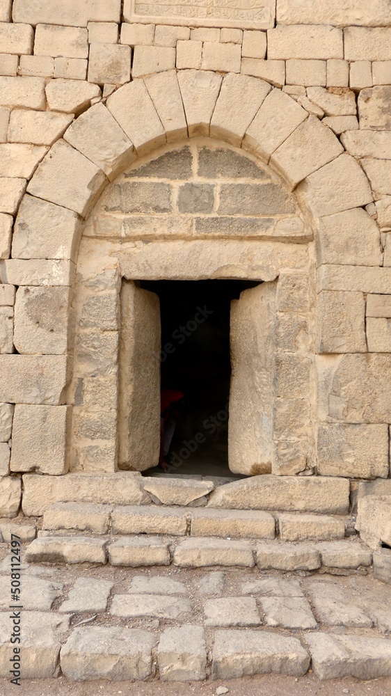 Perfect rare old stone arch in Arzaq, Jordan. High quality photo