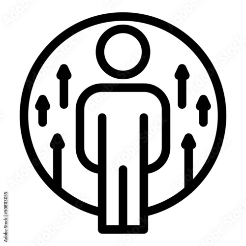 Body metabolic system icon outline vector. Diet energy. Chemical circulation