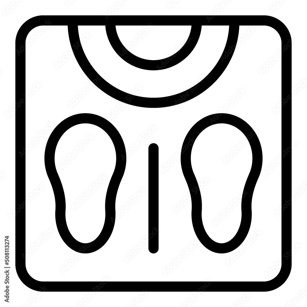 Body scales icon outline vector. Metabolic nutrition. Chemical obesity Body scales icon outline vector. Metabolic nutrition. Chemical obesity