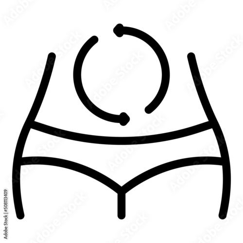 Body metabolism icon outline vector. Diet energy. Food system