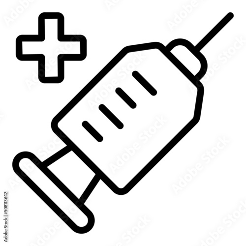 Medical syringe icon outline vector. Baby care. Mother health