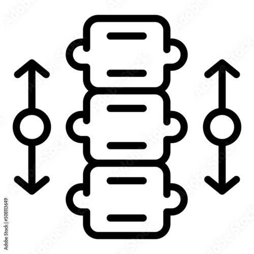 Baby spine grow up icon outline vector. Infant care. Health newborn