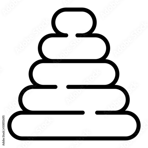 Baby pyramid toy icon outline vector. Infant care. Child happy