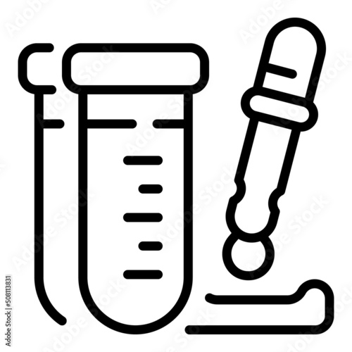 Baby test tube icon outline vector. Infant care. Child happy