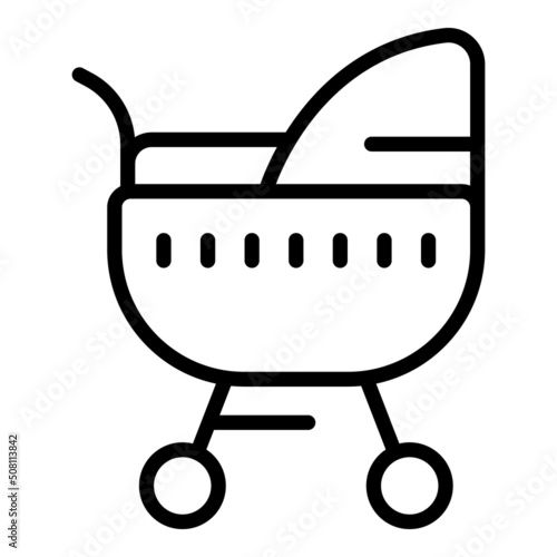 Baby crib icon outline vector. Infant care. Newborn sleep