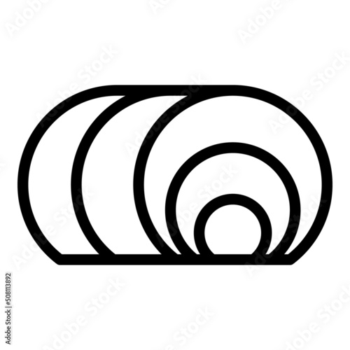 Candy icon outline vector. Chocolate food. Egg dessert