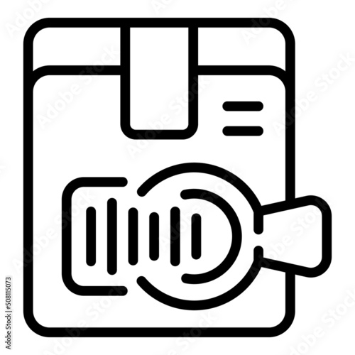Scan water parcel icon outline vector. Service delivery. Cooler company