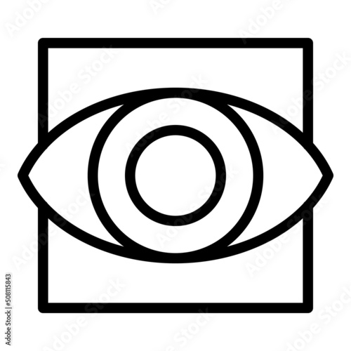 Online eye museum icon outline vector. Culture artwork. Gallery people