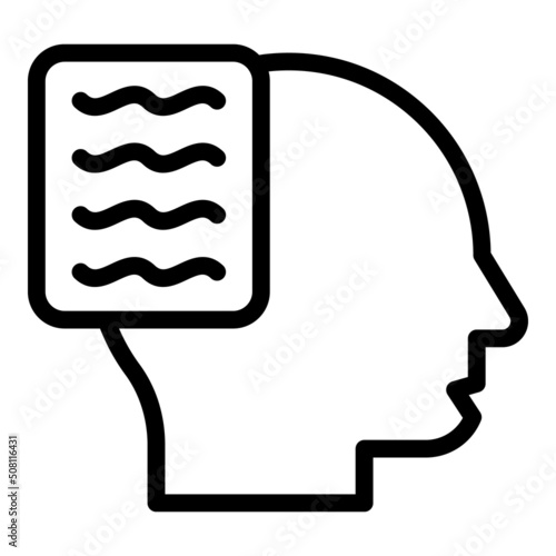 Mind speech icon outline vector. Public student. Class debate
