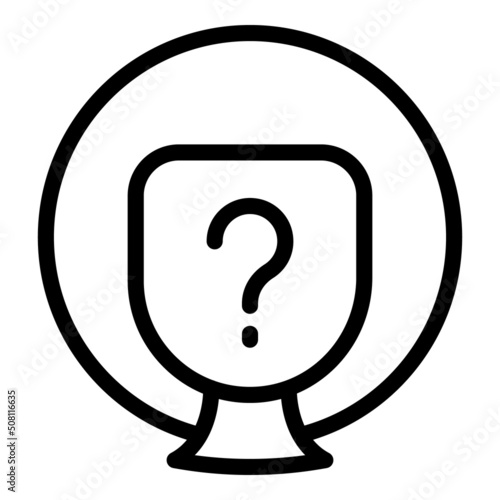Question debate icon outline vector. Public student. Oratory speech