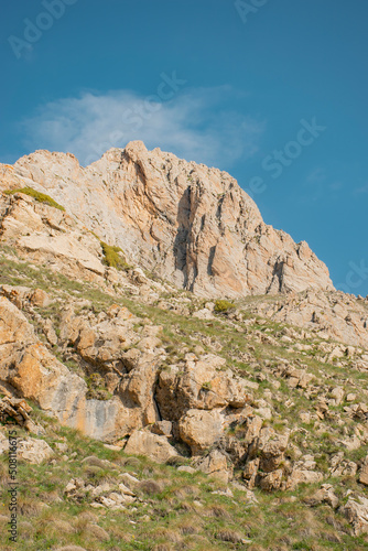 big rocks in the mountains