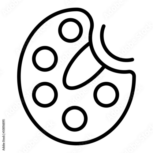 Art palette icon outline vector. Artist class. Painter brush