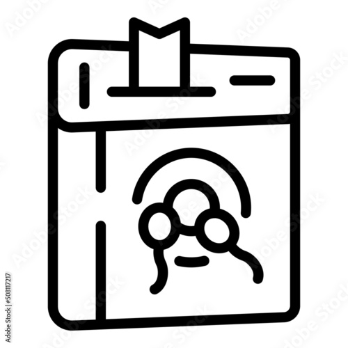 Sex book icon outline vector. Teacher advice. Female school