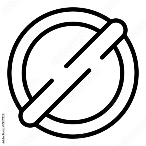 No sex education icon outline vector. Sexual health. Teacher advice