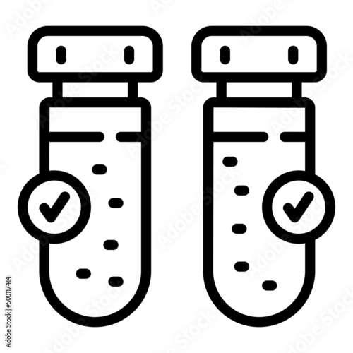 Test tube health icon outline vector. Teacher advice. Condom gender