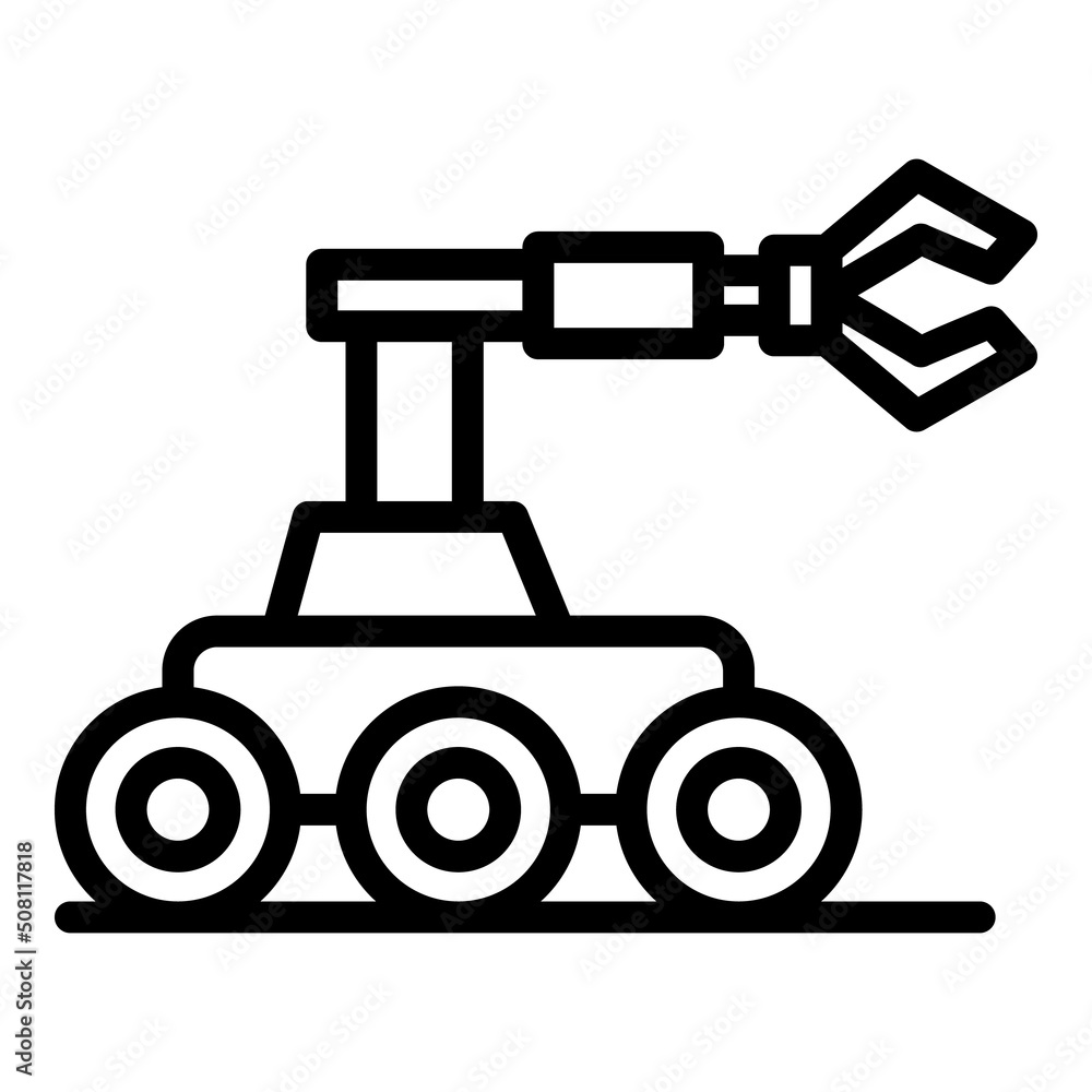 Space robot icon outline vector. Future bot. Support robot Space robot icon outline vector. Future bot. Support robot