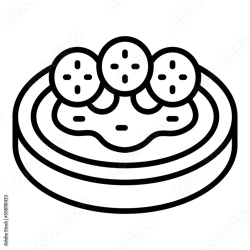 Cheese bruschetta icon outline vector. Food appetizer. Tomato bread