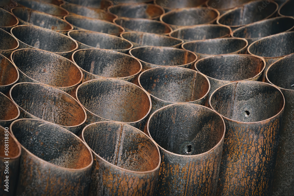 Rusty Industrial Metal Pipes, Background Image Rusty Industrial Metal Pipes, Background Image