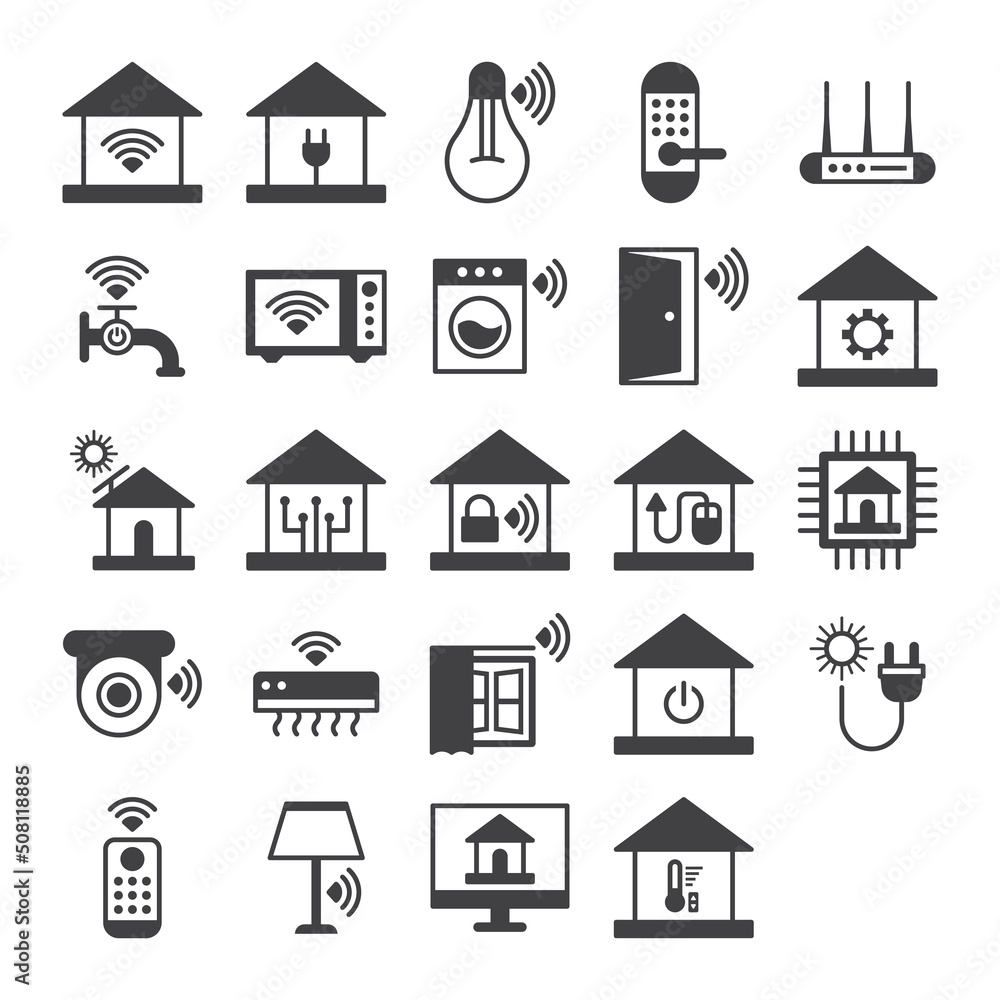 Fototapeta premium Smart Home Icon Sign Symbol