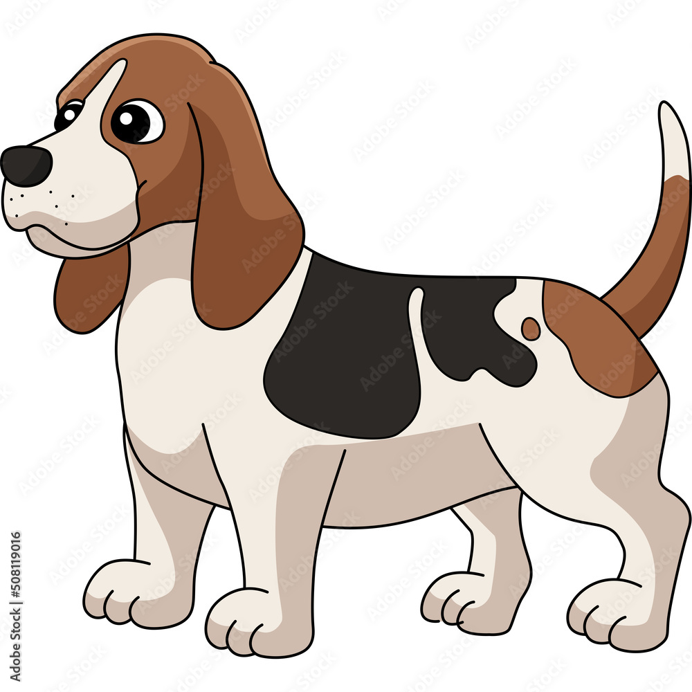 Basset Hound Dog Cartoon Clipart Illustration Basset Hound Dog Cartoon Clipart Illustration