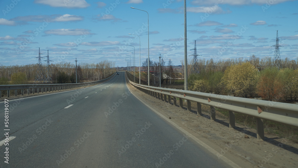 Fototapeta premium long road in the countryside