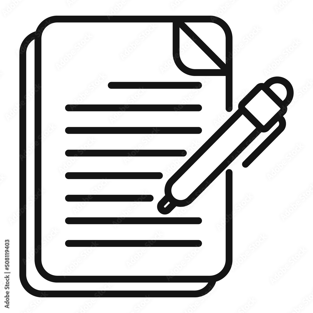 Write paper idea icon outline vector. Business solution Write paper idea icon outline vector. Business solution