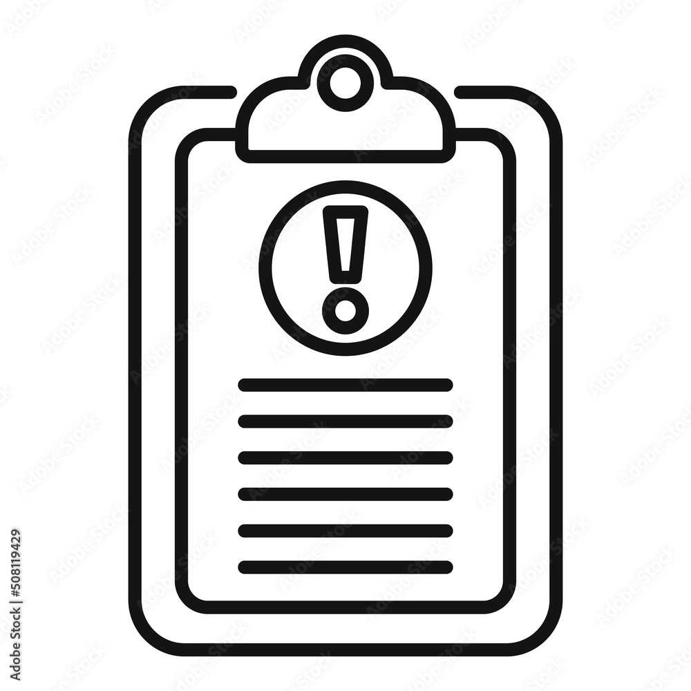 Obraz premium Idea clipboard icon outline vector. Creative bulb