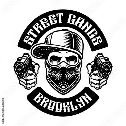 Vector illustration of a Skull in bandana