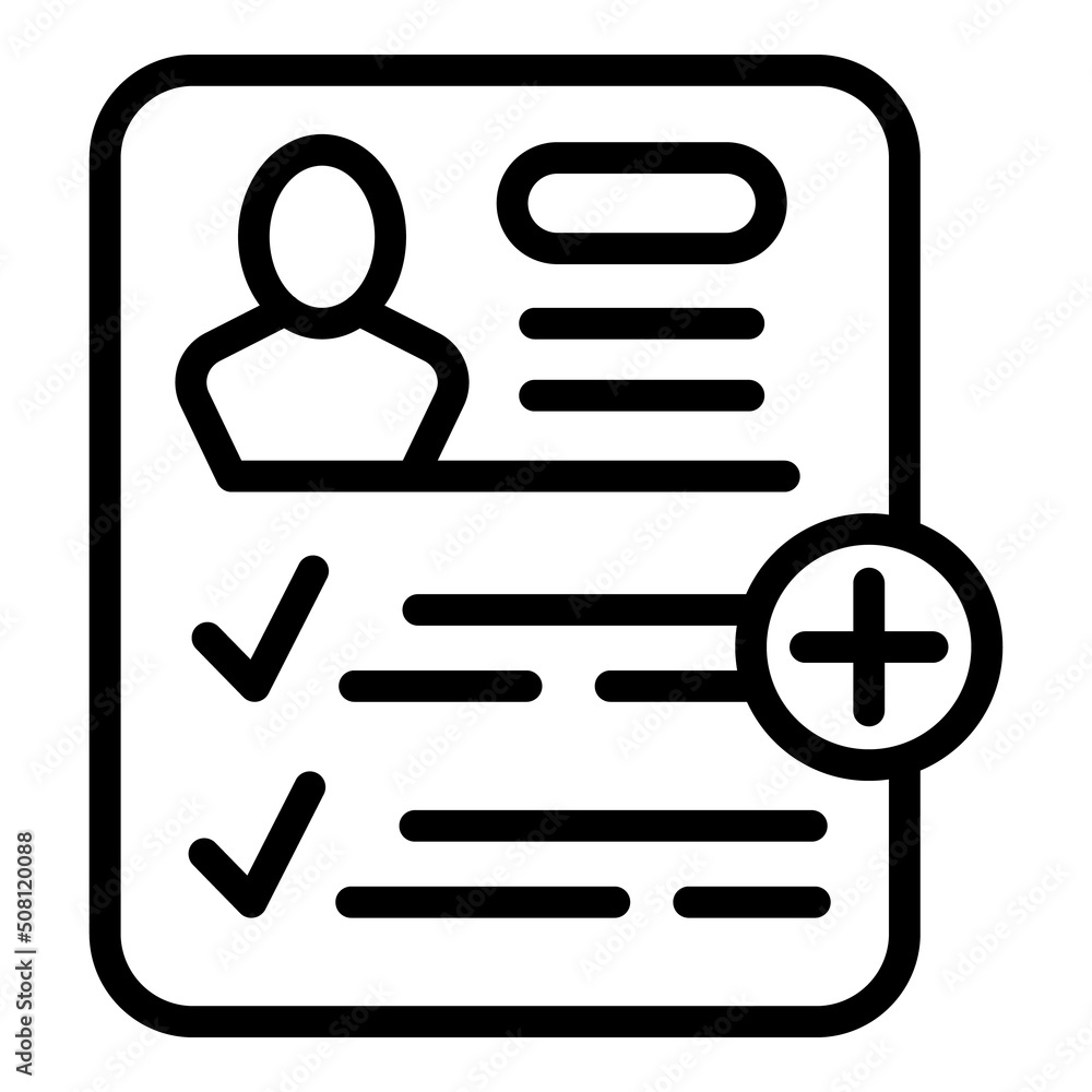 Cv staff icon outline vector. Office training. Business presentation Cv staff icon outline vector. Office training. Business presentation