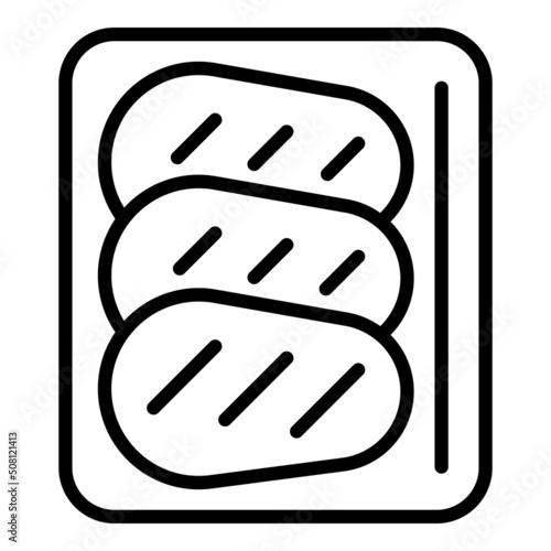 Caribbean steak icon outline vector. Food peri. Dish cuba