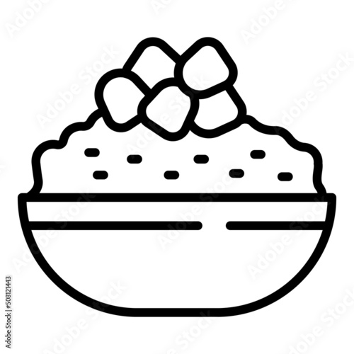 Haiti couscous icon outline vector. Caribbean food. Dish peri
