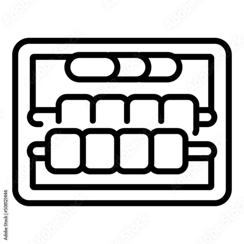 Caribbean peri stick icon outline vector. Ceviche food. Braised haiti