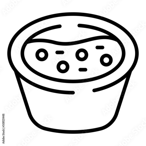 Caribbean soup icon outline vector. Food haiti. Dish meat