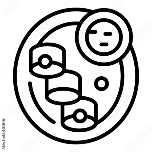 Jerk braised icon outline vector. Food caribbean. Dish peri