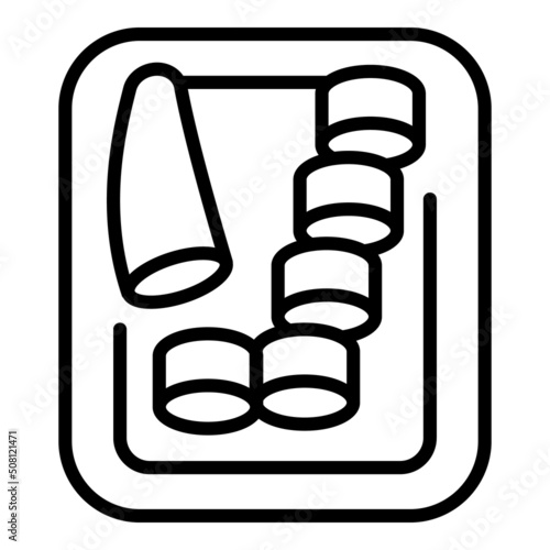 Lemon dish icon outline vector. Food peri. Meat jerk