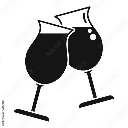 Hand cocktail icon simple vector. Party toast