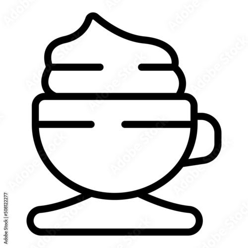 Cream ice icon outline vector. Food cuisine. Restaurant food