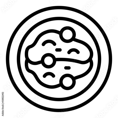 Bread food icon outline vector. Austrian cuisine. Beef vienna