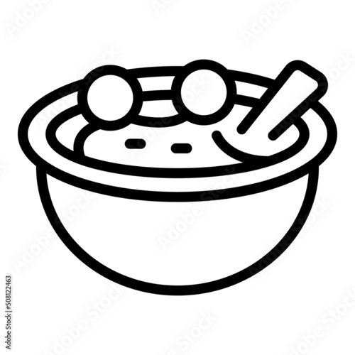Soup food icon outline vector. Austrian cuisine. Beverage cuisine
