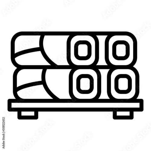 Azerbaijan roll icon outline vector. Food cuisine. Indian dish