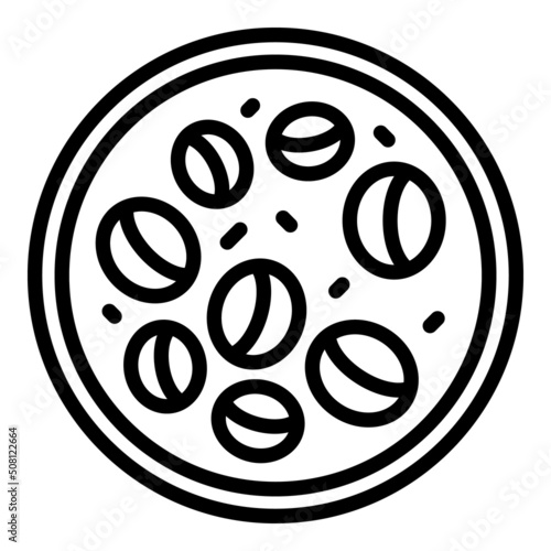Azerbaijan soup bowl icon outline vector. Indian dish. Food cuisine