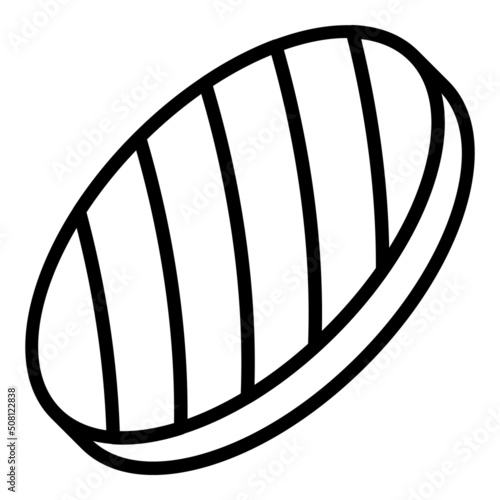 Burger bbq meat icon outline vector. Arabian dish. Azerbaijan food